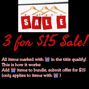 🎁 3 X $15 Sale 🎁